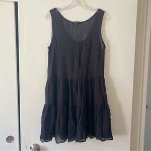 J.Crew Sheer Henley Swim Cover Up Dress, Size Large
